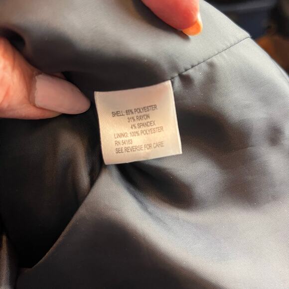 Calvin Klein Gray Women’s Pants Suit 6 Wide Leg Career Business Preppy Designer - Picture 11 of 11